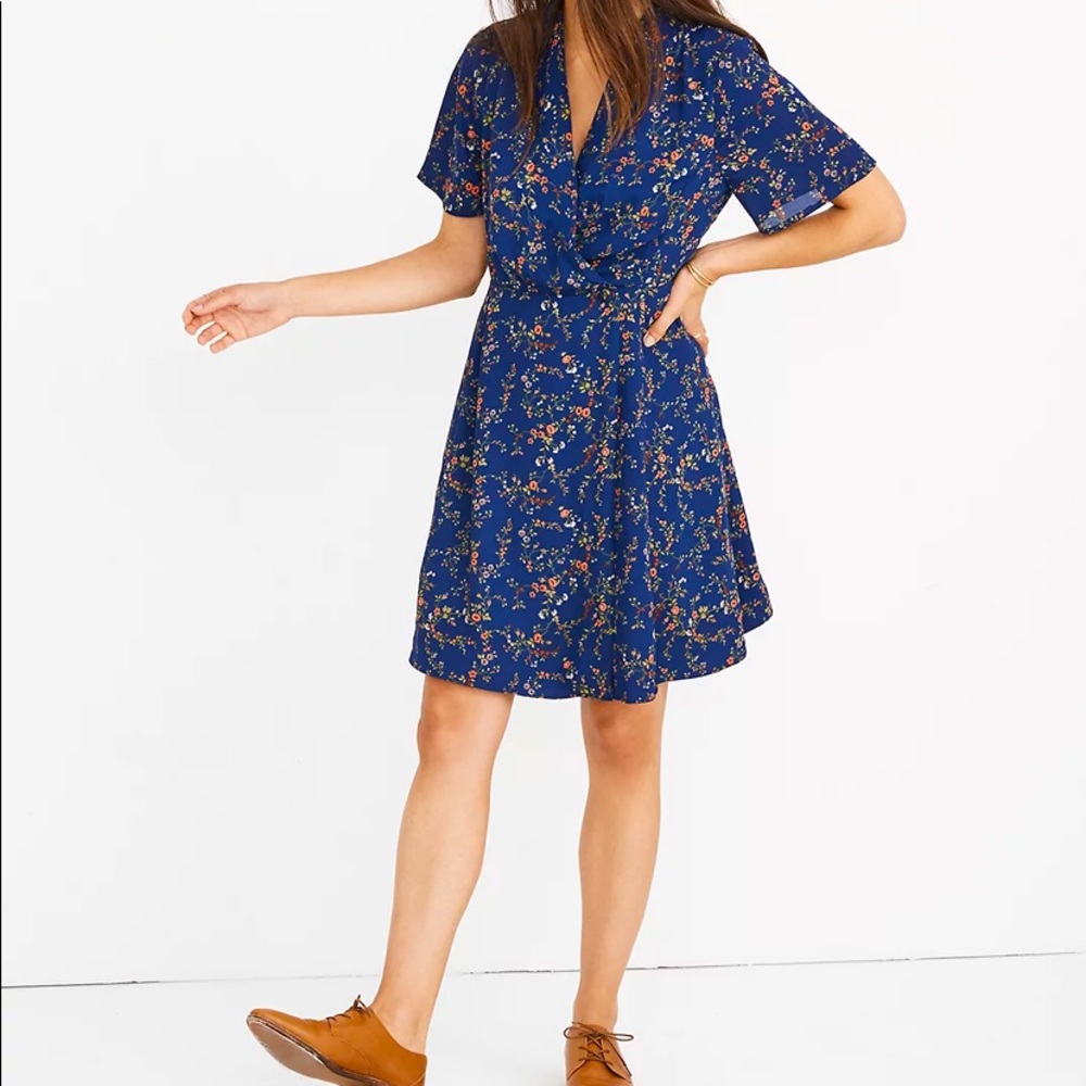 Madewell Blue Floral Dress